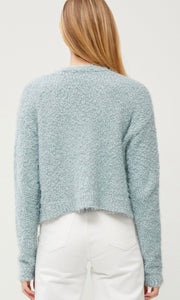 Ajuan Dusty Mint Cozy Cardigan Sweater