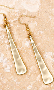 Paxton Hammered Gold Triangle Drop Earrings