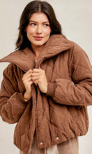 Acapt Brown Quilted Side Pocket Jacket Coat