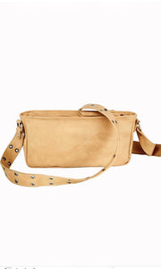 Winston-Black, Brown, Tan & Grey Vegan Leather Sling Crossbody Pack Handbag