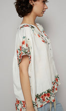 Kurt Ivory Floral Oversized Top