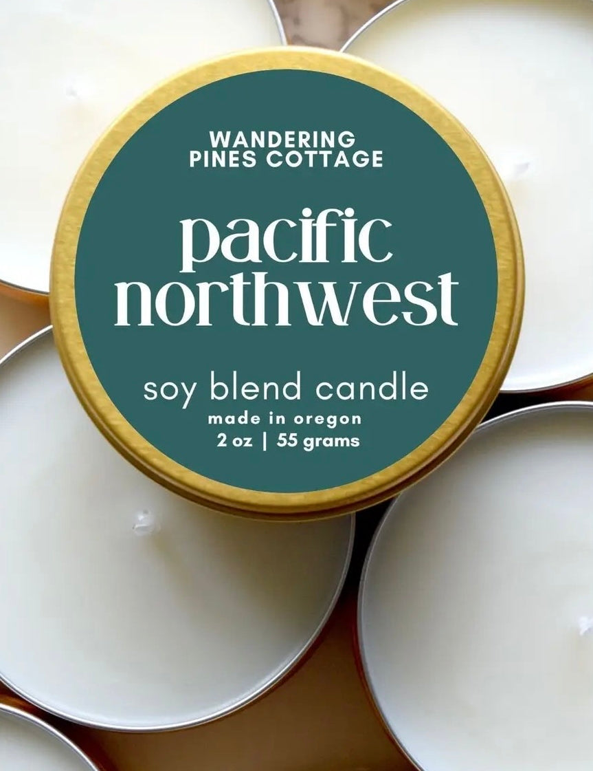 Pacific Northwest - 2 oz Gold Tin Travel Candle