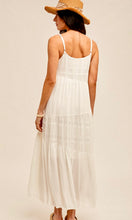 Adarsa White Lace Contrast Cami Maxi Dress