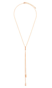 Necklace Rose Gold Double Drop Pendant Y-Design Necklace