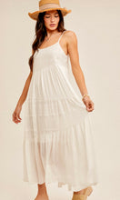 Adarsa White Lace Contrast Cami Maxi Dress