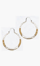 Earring Patina or Silver Oval Wrap Hoop Earrings