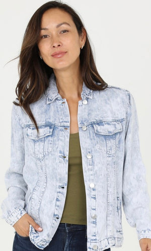 Charlaine Denim Acid Wash Tencel Jacket