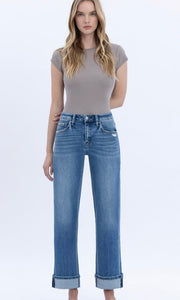 Theodore Mid Rise Ankle Cuffed Slim Wide