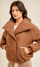 Acapt Brown Quilted Side Pocket Jacket Coat