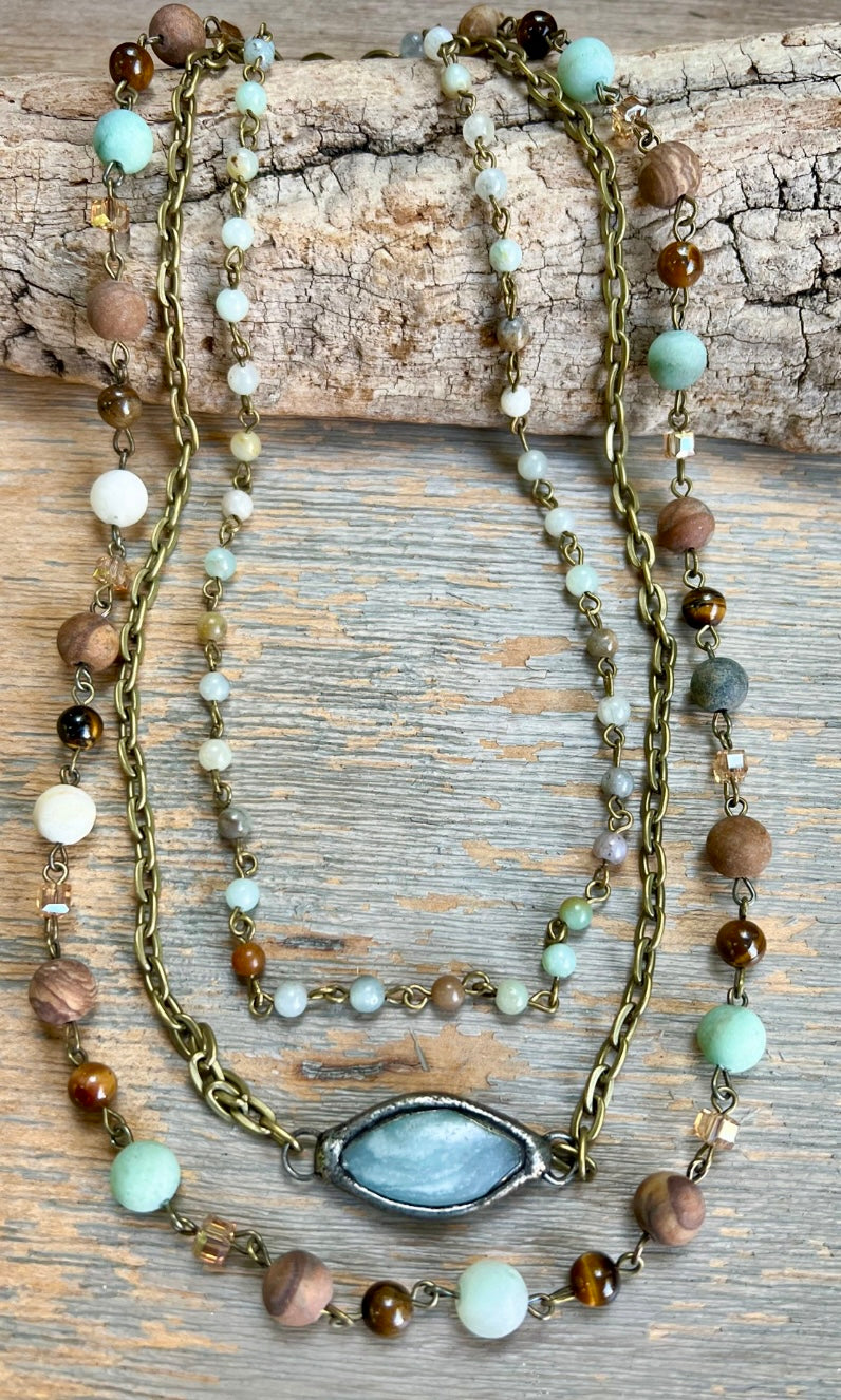 Emory Amazonite Beaded Necklace