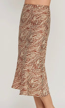 Matteo Carmel Animal Print Midi Skirt RS-4227-6