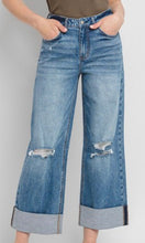 Bryan Denim Super High Rise Double Cuff Baggy Wide Leg Jean