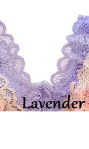 Carlotta Lavender Scalloped Lace Scoop Neck Padded Bralette
