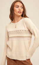 *SALE! Alacy - Ivory Jacquard Sweater Top