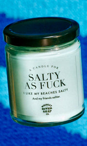 Whiskey River WTF “Salty As Fuck” 6.5 OZ Candle