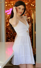 Acelia White Eyelet Twist Front Dress