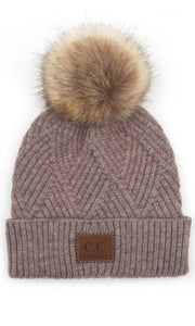 CC EXCLUSIVE Criss Cross Suede Patch Beanie