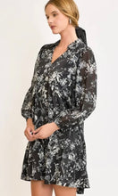 Alela Black Floral Print Dress