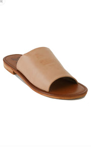 LIVIA Blush Open Toe Vegan Leather Slide Sandal Shoe