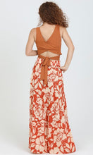 Camila Orange A-line Maxi Skirt With High Slit