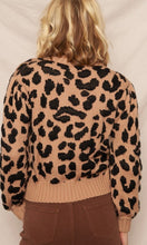 Blaire Taupe Black Leopard Sweater