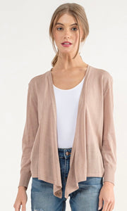 Arasy Khaki Wrap Lightweight Drape Cardigan Sweater