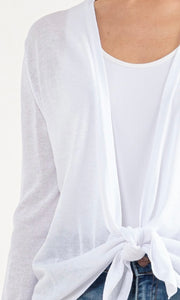 *SALE! Arasy White Wrap Lightweight Drape Cardigan Sweater