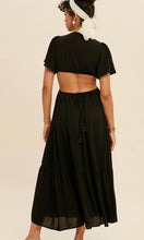 *SALE! Ateri - Black Embroidered Cut-Out Midi Dress