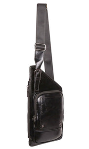 Beverly Brown Vegan Leather Crossbody Sling Handbag Bag