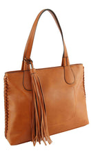 Bryan Brown Vegan Leather Tassel Tote Handbag