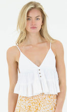 *SALE! Axion White Tiered Cropped Knit Tank Shirt Top
