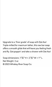 Whisky River DAT ASS Triple Milled Bar Soap