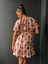 Kennedi Line and Flower Printed Mini Dress