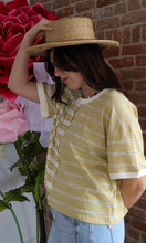 Kinley Crewneck Button Front Cardi Tee