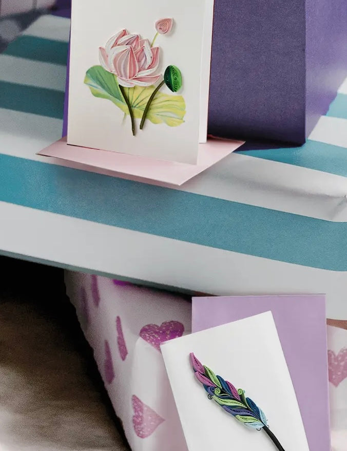 Quilled Thanks Gift Mini Card