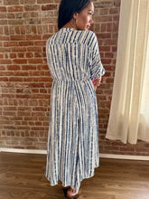 Sophia V Neck Striped Midi Dress