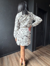 Stetson Abstract Long Sleeve Mini Dress