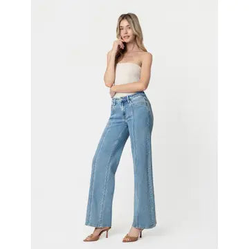 Drew Billbergia High Rise Front Seam Wide Leg Jean