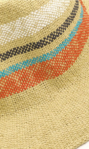 Natural Hues Stripe Straw Panama Sun Hat