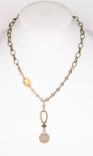 Necklace Molly Beaded Copper Coin Charm Lariat Necklace