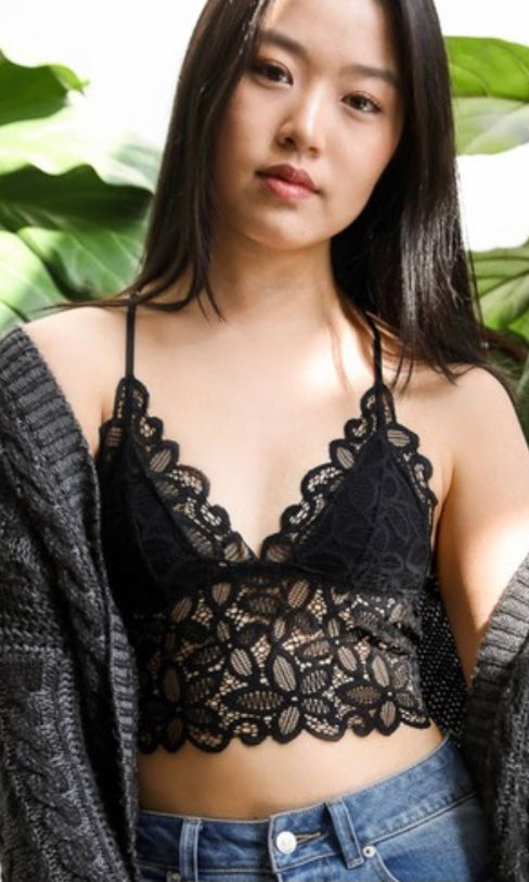 Bianca Floral Lace Racerback Brahmi Bralette