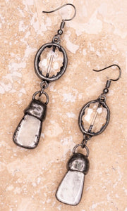 Pica Clear Stone Crystal Drop Earrings