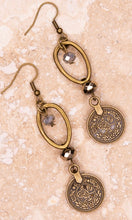 Earring Molly Copper Coin Charm Dangle Earrings