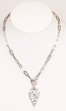 Serena Silver Arrow Chain Link Short Necklace
