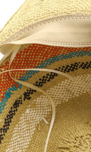 Natural Hues Stripe Straw Panama Sun Hat