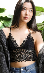 Bianca Floral Lace Racerback Brahmi Bralette