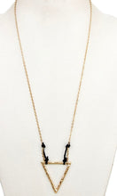 Chic Gold Triangle Pendant Long Necklace