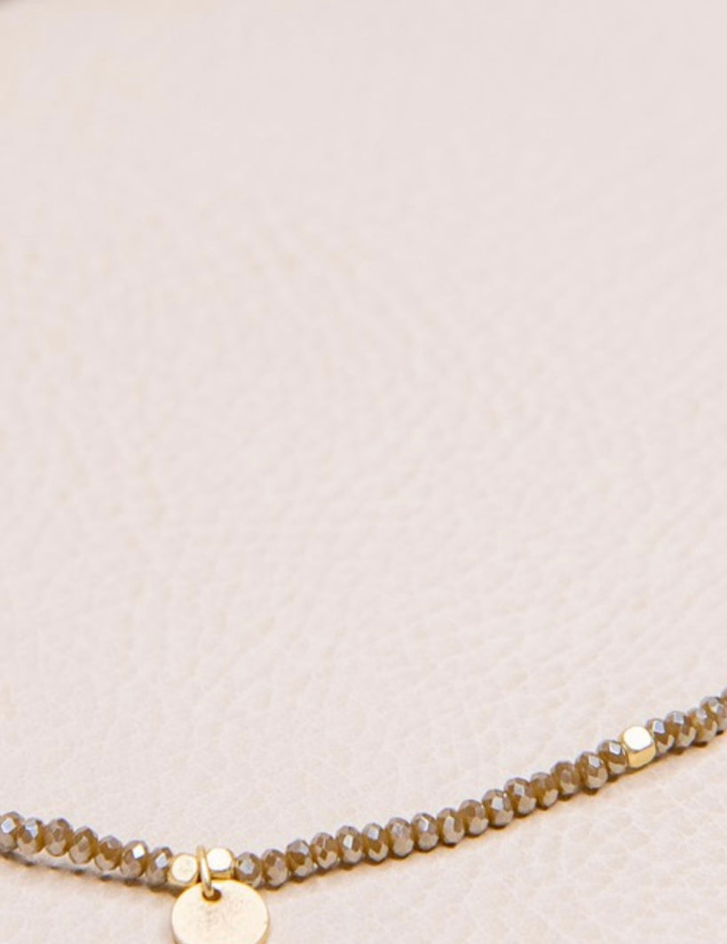 Stassie Seed Bead Short Stretch Choker Necklace