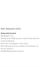 Whiskey - River “Not Enough Cats” Emergency Ambiance Tin Candles