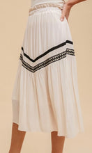 *SALE! Abandy Ecru Contrast Mitered A-Line Skirt